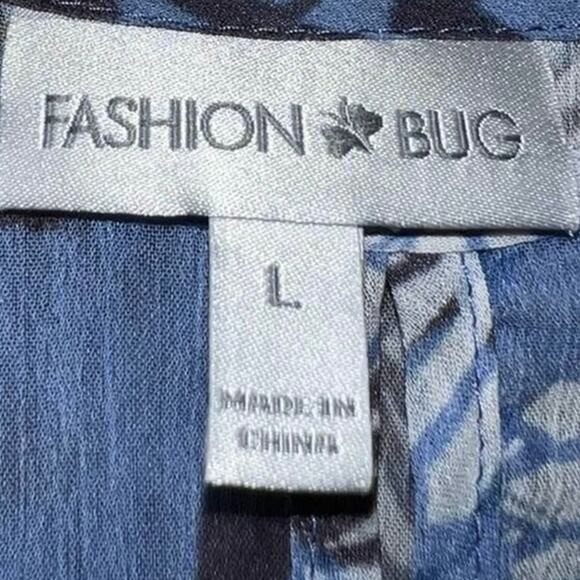 Fashion bug blue blouse women’s size large - Picture 5 of 5